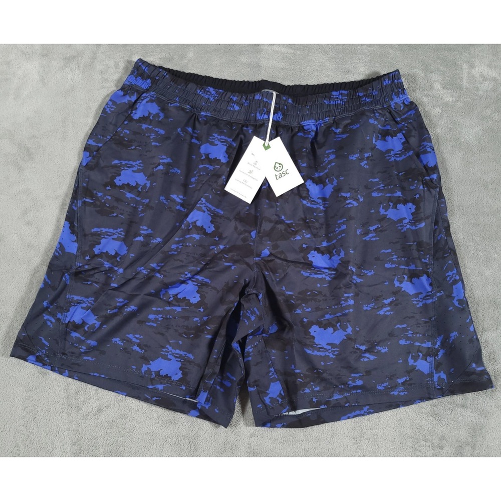Tasc Weightless Shorts Mens XL Blue Black Camo Athletic‎ Performance 7 inch